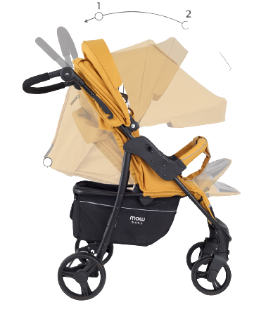 Коляска прогулочная Mowbaby Cross RA080 Ginger. Цвет: Оранжевый