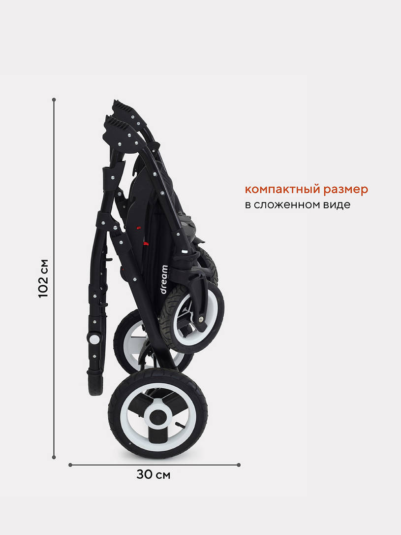 Коляска 2 в 1 Rant Dream 08 серый-темно-зеленый