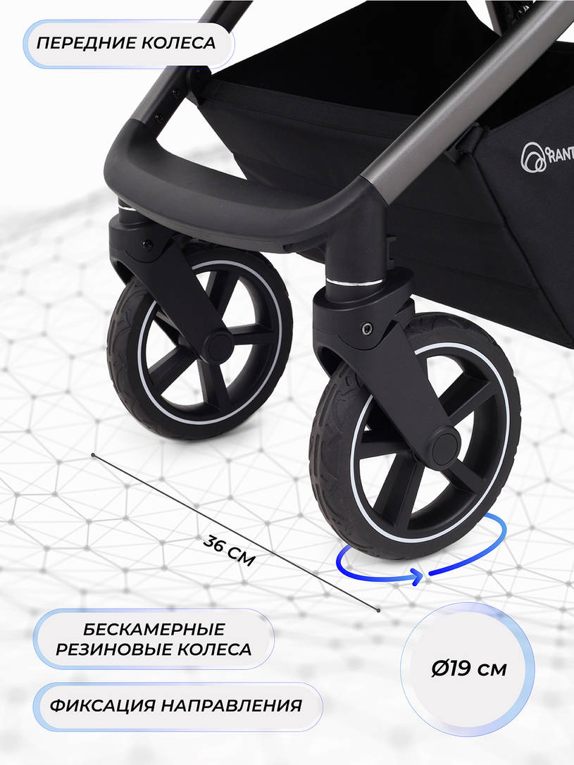 Коляска прогулочная Rant Caspia 2.0 2025 Black