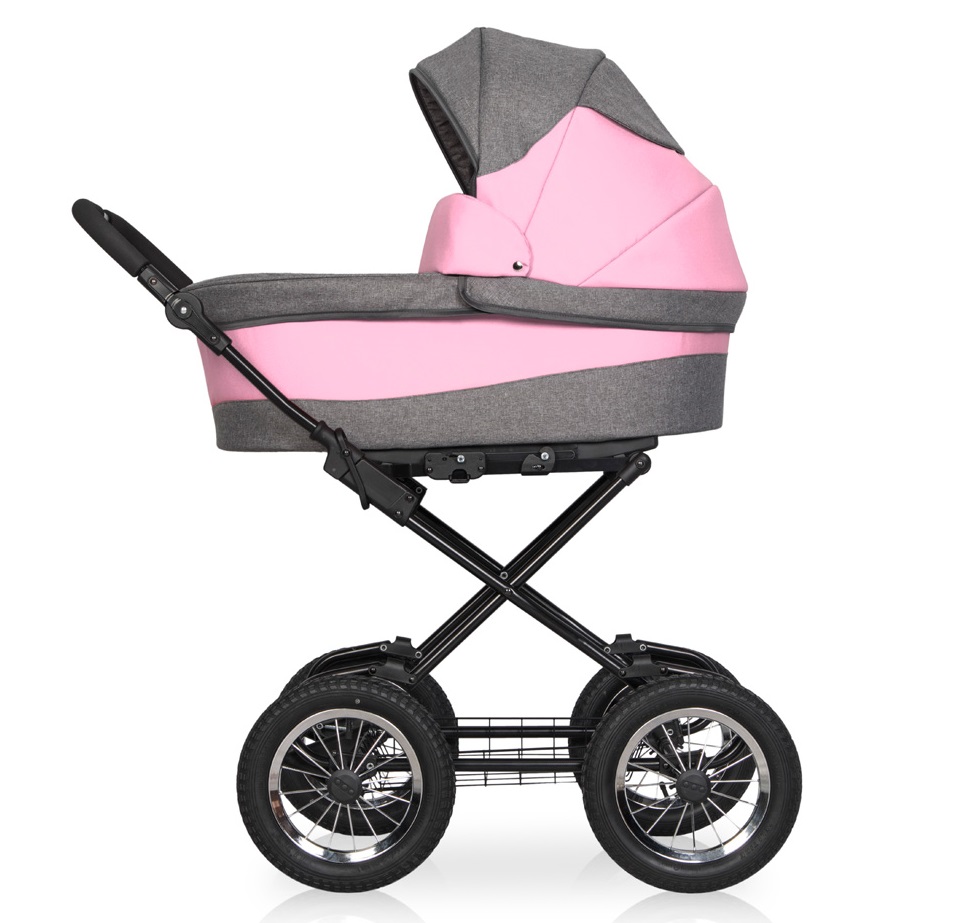 Коляска 2 в 1 Riko Basic Mario Classic 02 серый-розовый
