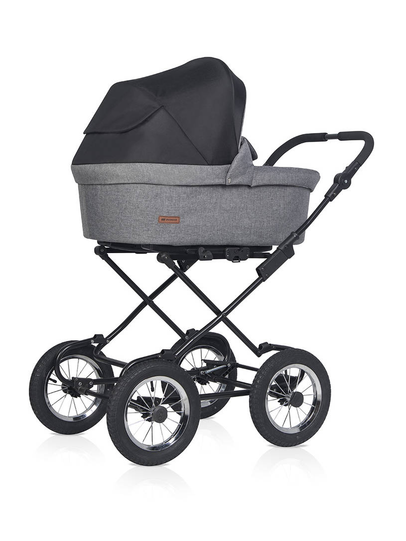 Коляска 2 в 1 RIKO BASIC BELLA LUX CLASSIC 01 темно-серый