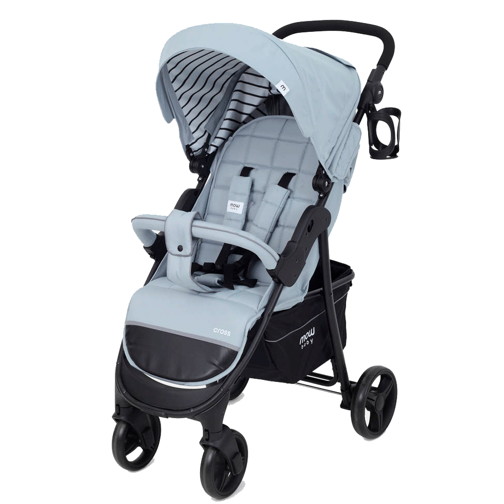 Коляска прогулочная Mowbaby Cross silver