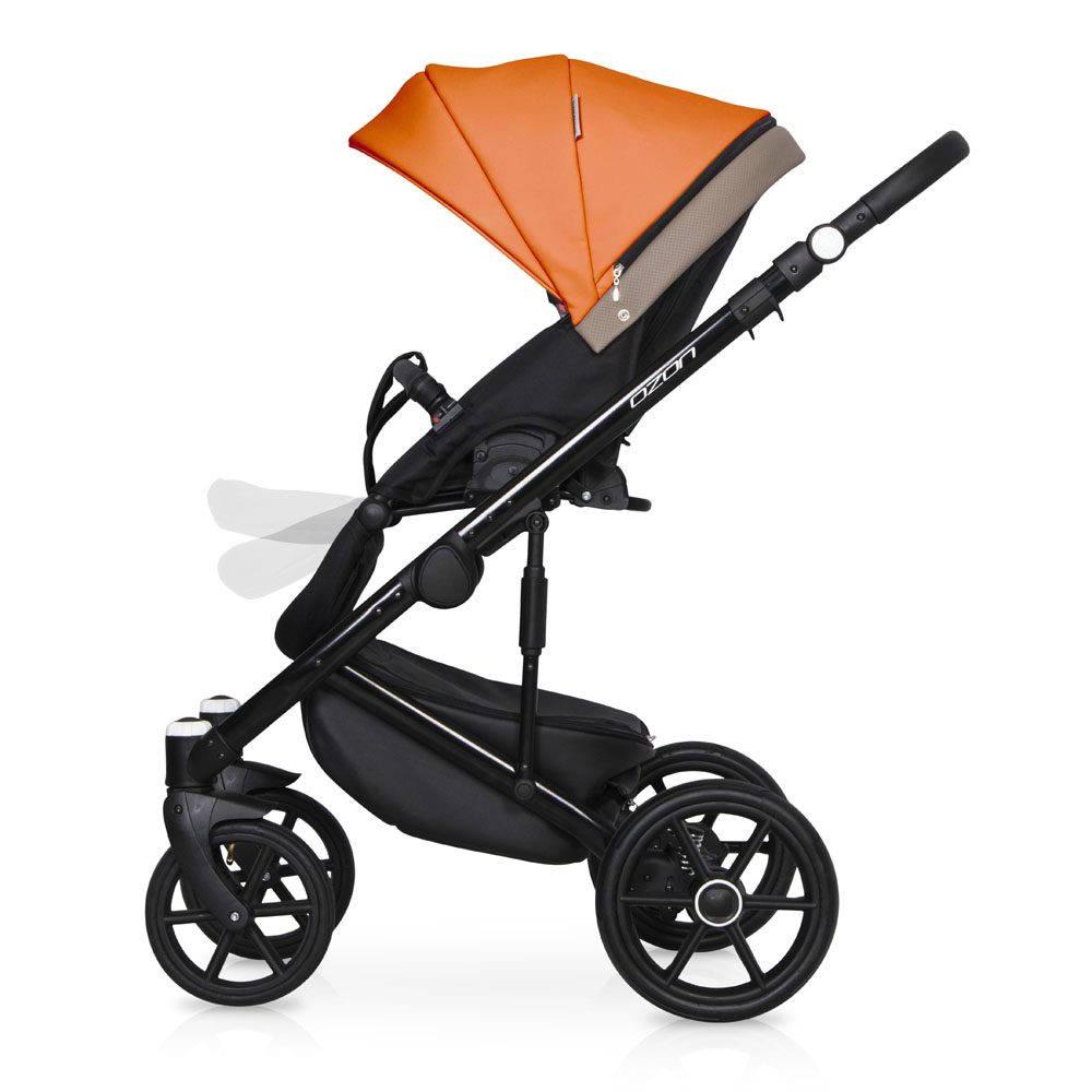Коляска 3 в 1 Riko Basic Ozon Ecco 24 абрикосовый-бежевый