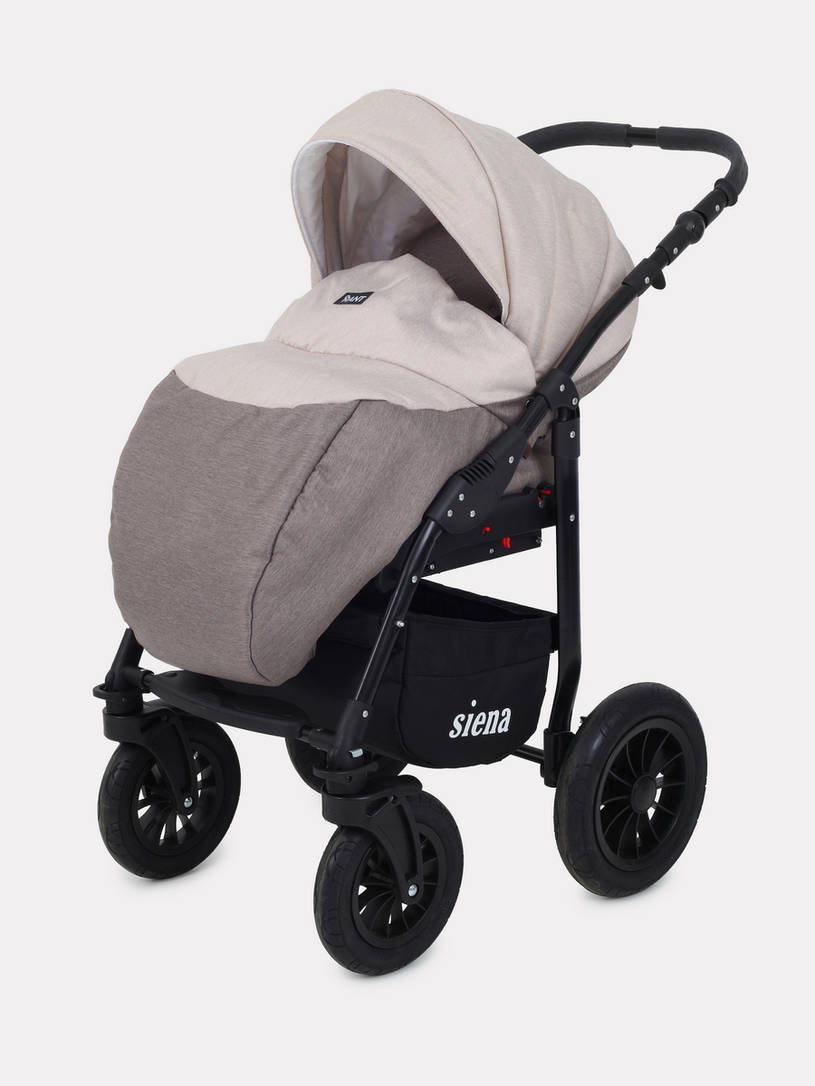 Коляска 2 в 1 Rant Siena 02 коричневый-бежевый