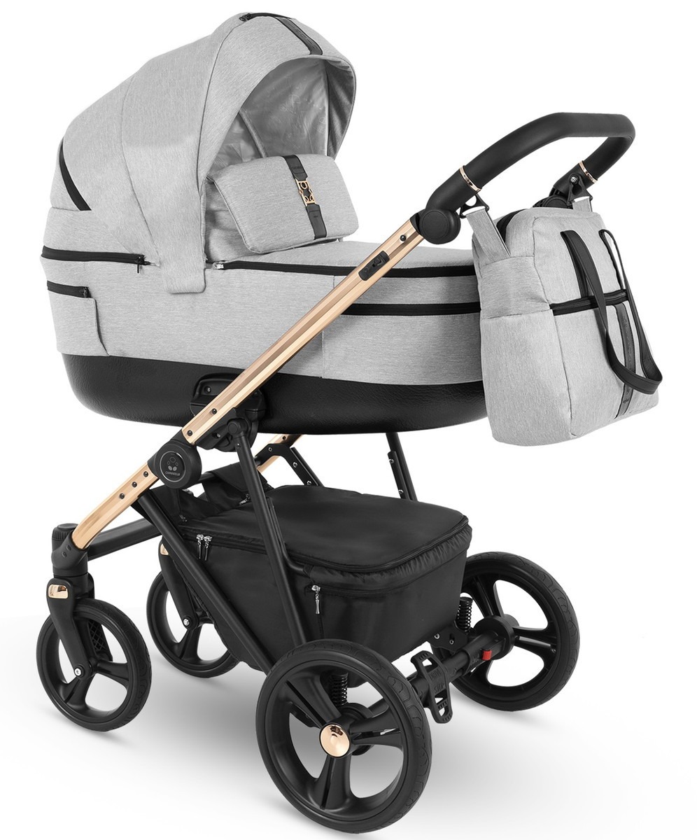 Коляска 2 в 1 Camarelo Belagio, BG-01 (Светло-серый Меланж)