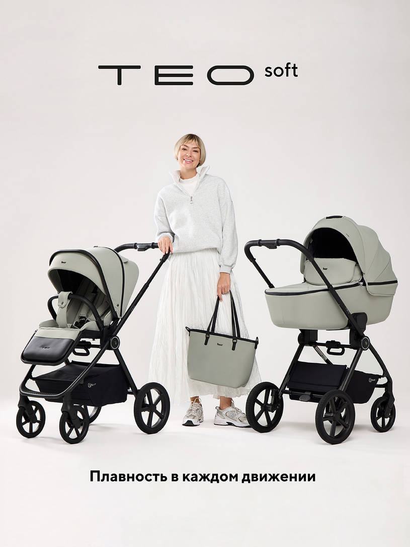 Коляска 2 в 1 Rant Teo Soft Sage