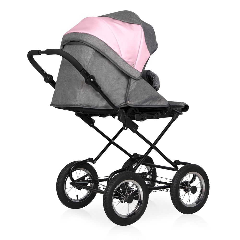 Коляска 2 в 1 Riko Basic Mario Classic 02 серый-розовый