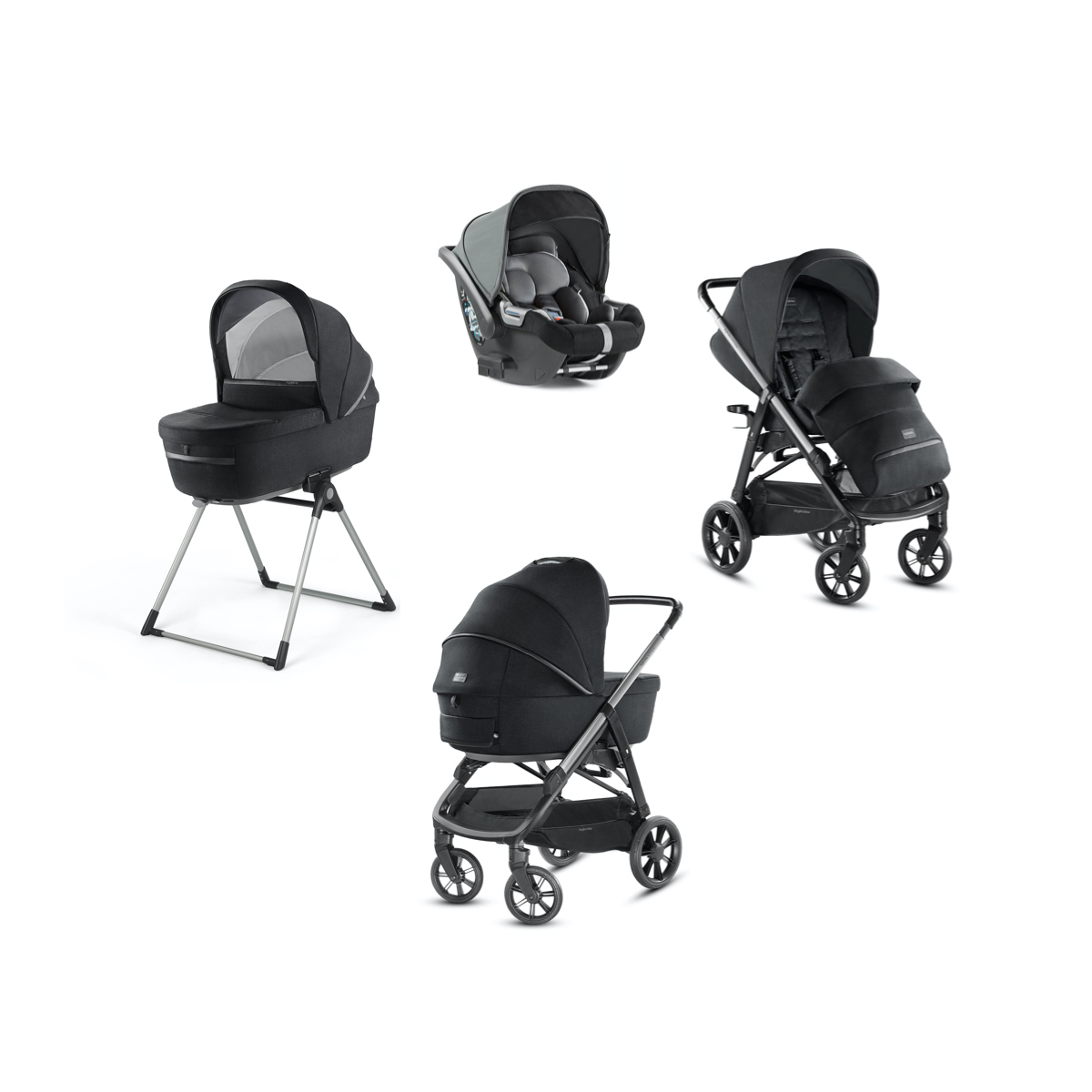 Коляска Aptica System Quattro 4 в 1 на шасси Aptica Black (AA70N0MYB + AE70N0000)