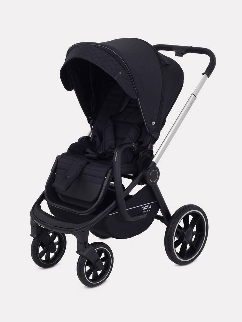 Коляска 2 в 1 MOWBaby ZOOM PU RA086 Silver Black