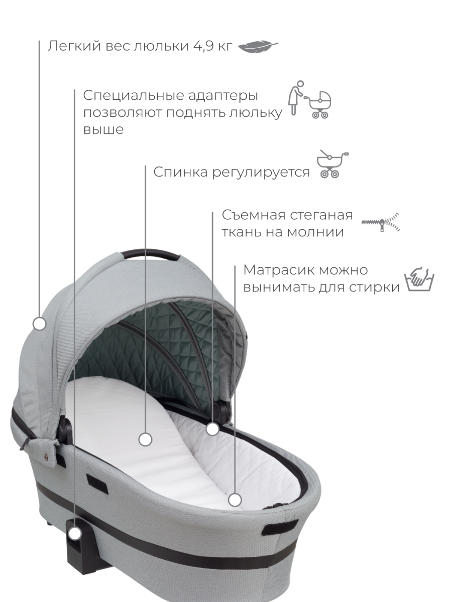 Коляска 3 в 1 Rant Flex Grand Green Tea зеленый