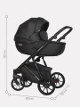 Коляска 2 в 1 Riko Basic Montana Ecco 12 Black черный