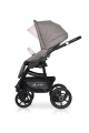 Коляска 3 в 1 Riko Basic Alfa Ecco 09 серо-розовый