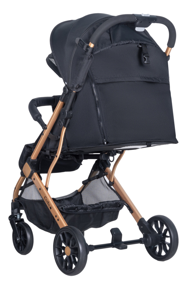 Коляска детская прогулочная Farfello COSTA Linda Gold (black/ черный L-2)