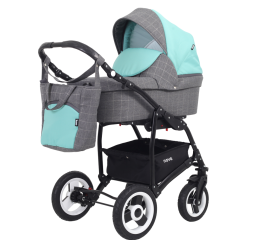 Коляска 2 в 1 Rant Nova 02 серый-мятный