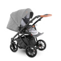 Коляска Camarelo Zeo 2 в 1 экокожа светло-серый меланж