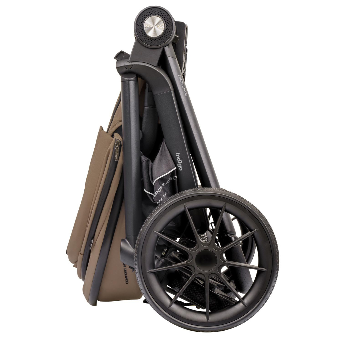 Коляска 2 в 1 Indigo SOLAR темно-бежевый