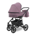 Коляска 2 в 1 Camarelo Ollio, Сиреневый меланж / Сиреневая эко-кожа (02)