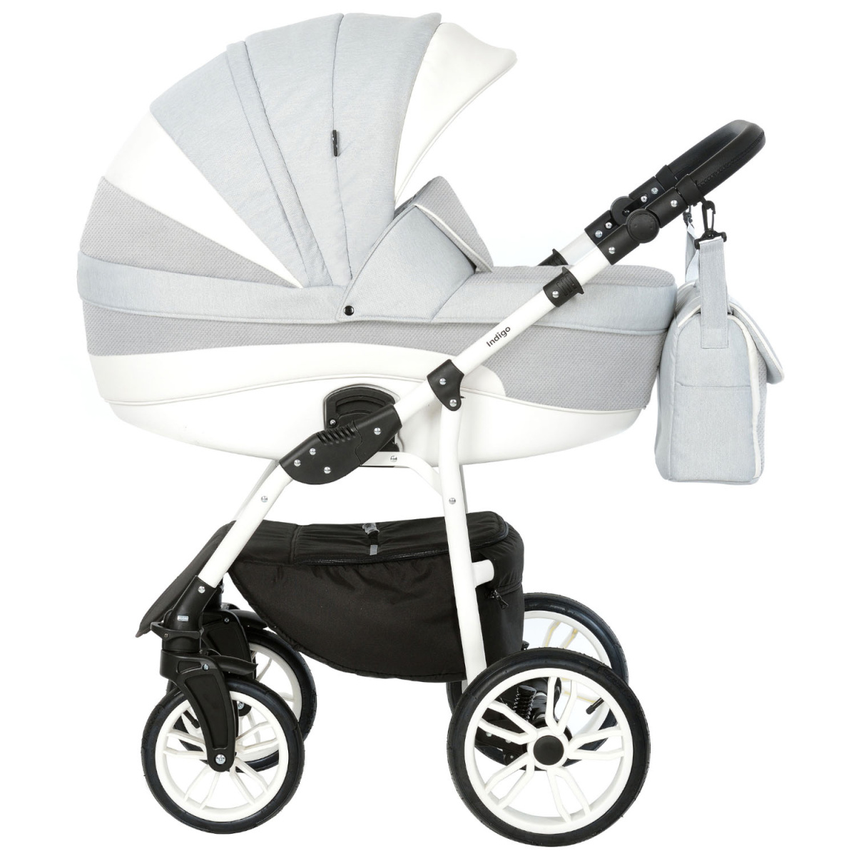 Коляска 2 в 1 Indigo, In 02 (Светло-серый)