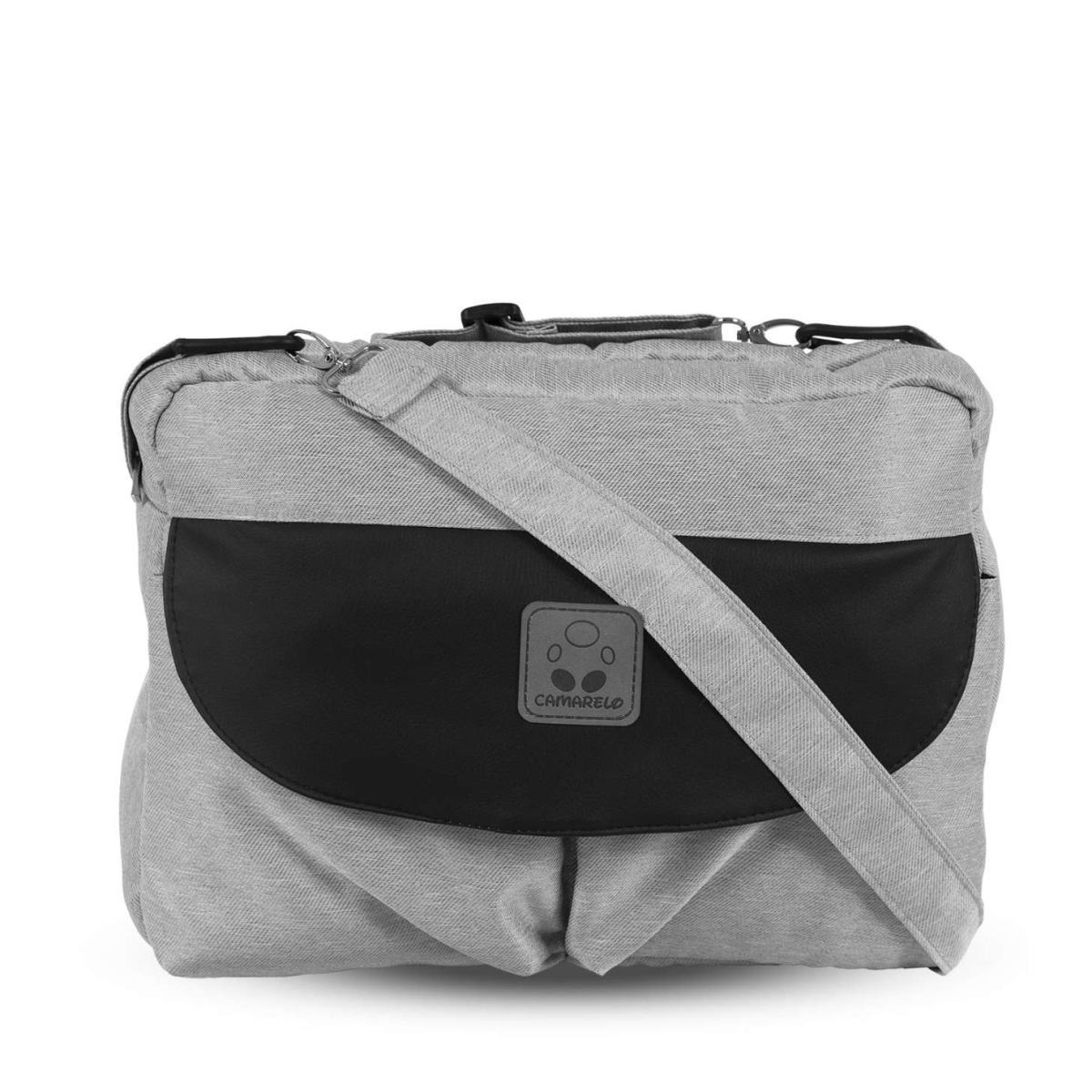 Коляска Camarelo Avenger 3 в 1 светло-серый меланж/черная экокожа