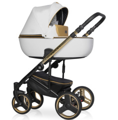 Коляска 2 в 1 Riko Basic Ozon Premium 33 белый-золотой
