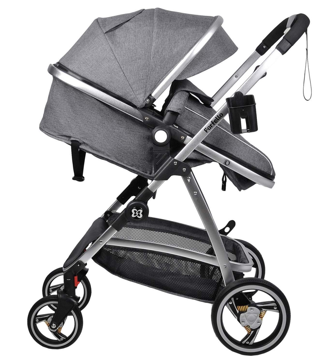 Коляска трансформер Farfello Pristina (Серый PS-11)