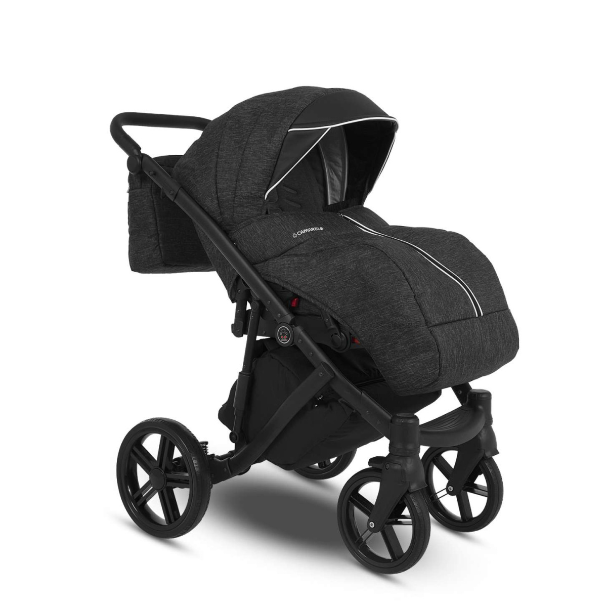 Коляска Camarelo Avenger 2 в 1черный меланж/черная экокожа