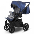 Коляска Camarelo Zeo 3 в 1 экокожа синий