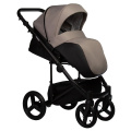 Коляска 2 в 1 Indigo Tour Eco, Te 09 (Черная кожа + Серо-бежевый)