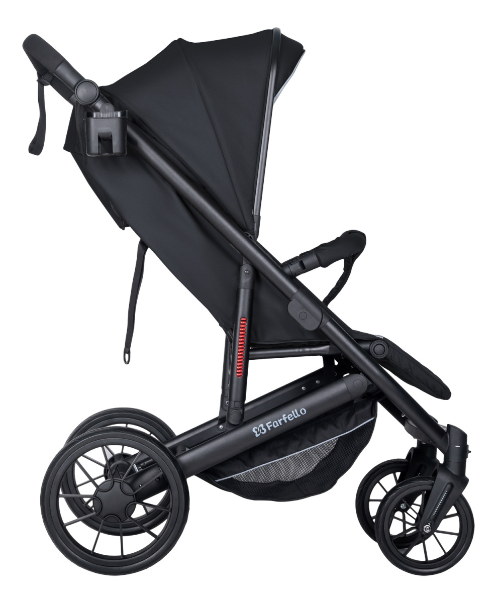 Коляска детская прогулочная Farfello Bonnie black (Charcoal Black/Угольно-черный)