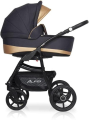 Коляска 3 в 1 Riko Basic Alfa Ecco 02 черно-песочный