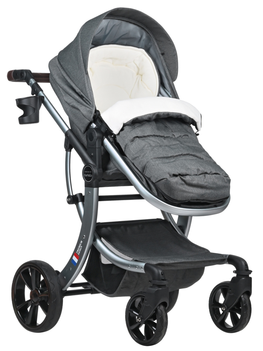 Коляска трансформер Farfello Aimile Original New Silver (Темно-серый NDS-2)