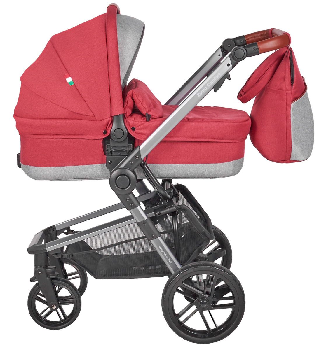 Коляска модульная 2 в 1 Farfello Zuma Duo Comfort (ZDC-11 Рубиновый)