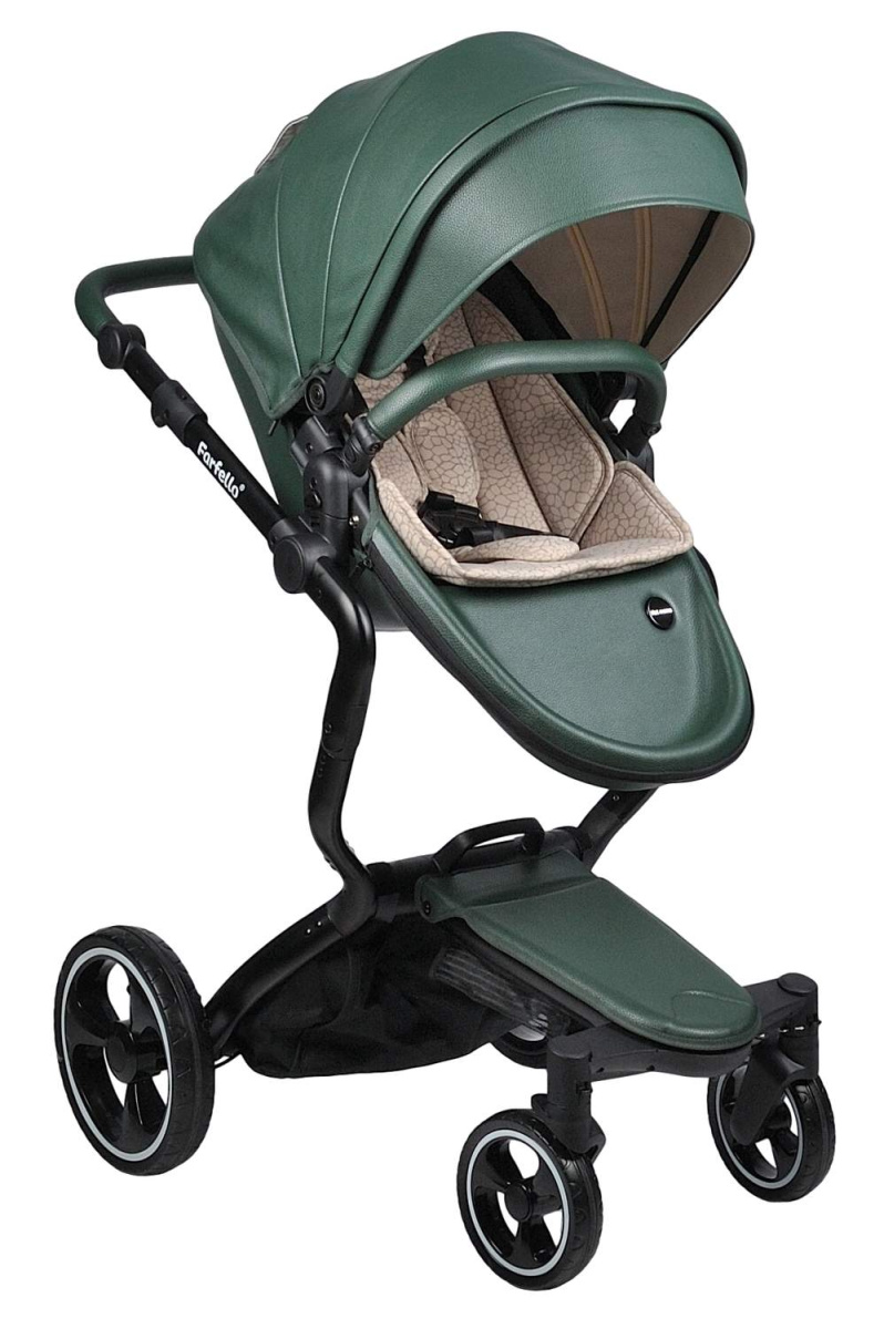Коляска 2в1 Farfello Hot mama (Вечнозеленый)