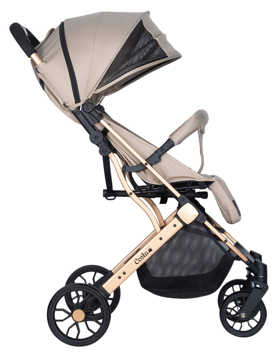 Коляска детская прогулочная Farfello COSTA Linda Gold (beige/ бежевый L-4)