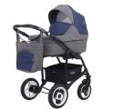 Коляска 2 в 1 Rant Nova 01 серый-синий