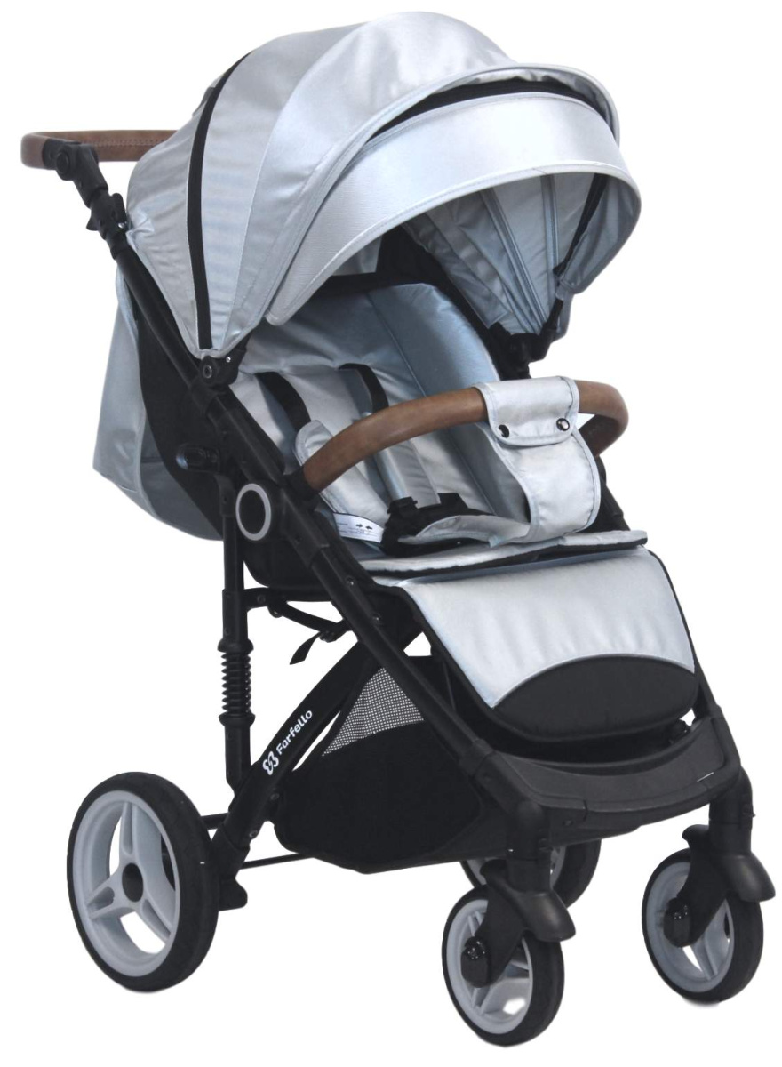 Коляска детская прогулочная Farfello Bino Angel Comfort (Silver/ серебристый)