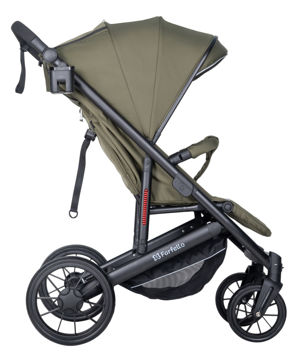 Коляска детская прогулочная Farfello Bonnie black (Fresh Green/свежая зелень)