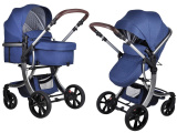 Коляска трансформер Farfello Aimile Original (New Silver) 608L (Синий)