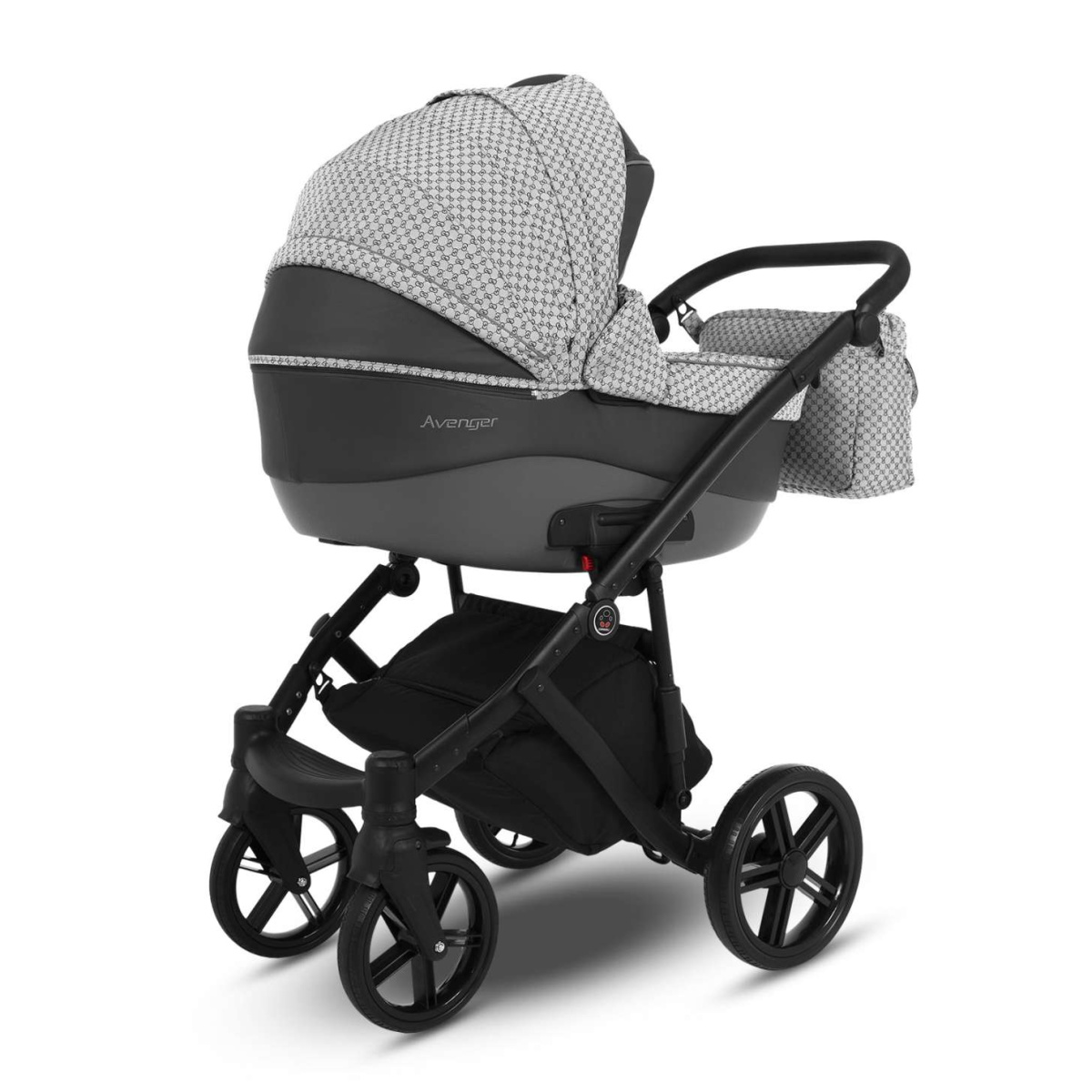 Коляска Camarelo Avenger 2 в 1 светло-серый жаккард/серая экокожа