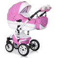 Коляска 3 в 1 Riko Bruno Ecco 18 розовый