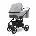 Коляска 2 в 1 Camarelo Ollio, Светло-серый меланж / Темно-серая эко-кожа (07)