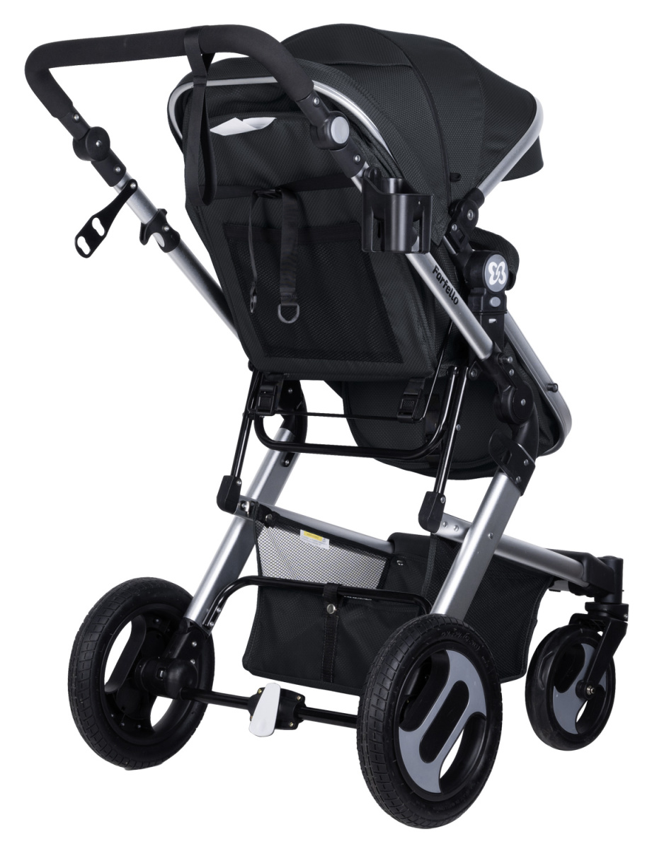 Коляска трансформер Farfello Diamond All-season (Насыщенный Черный)