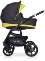 Коляска 3 в 1 Riko Basic Alfa Ecco 10 черно-желтый