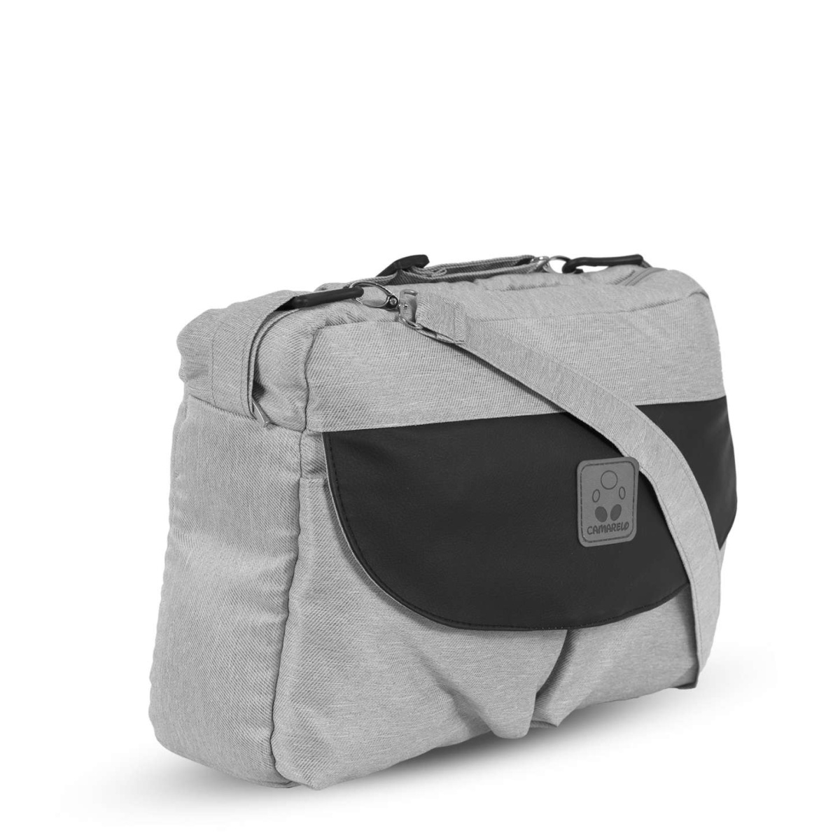 Коляска Camarelo Avenger 3 в 1 светло-серый меланж/черная экокожа