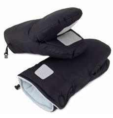 Рукавички на коляску Топотушки Нильс (с липучками) черный