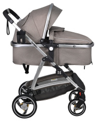 Коляска трансформер Farfello Pristina (Коричневый PS-14)