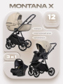 Коляска 3 в 1 Riko Basic Montana X 02 бежевый