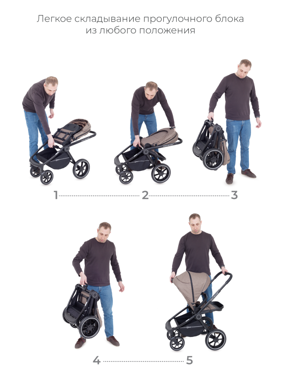 Коляска 3 в 1 Rant Flex Grand Koala Grey темно-серый