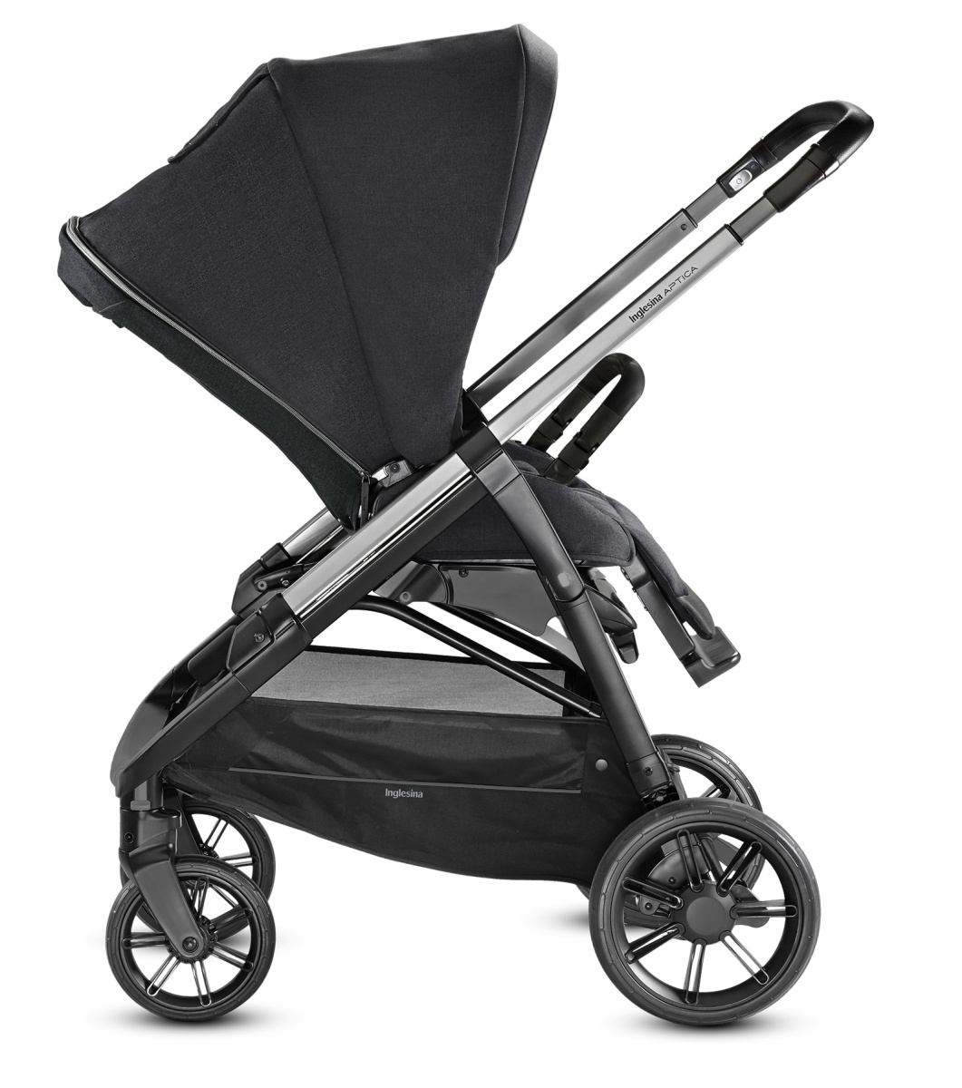 Коляска 2 в 1 Inglesina Aptica с подставкой под люльку Stand Up, Mystic Black