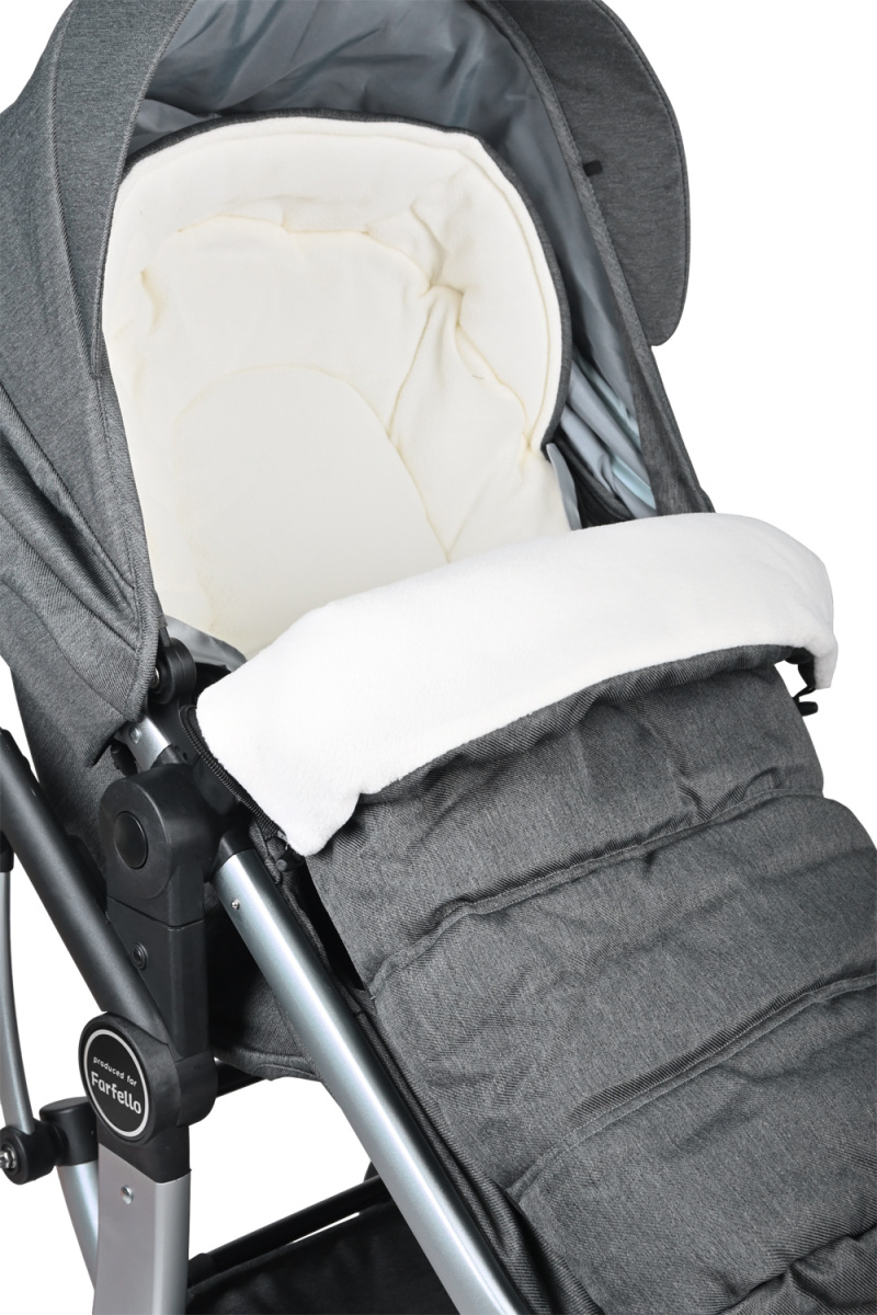 Коляска трансформер Farfello Aimile Original New Silver (Темно-серый NDS-2)